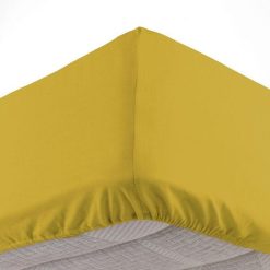 Grosses soldes ???? Paris Prix Drap Housse Lina 180x200cm Ocre ????