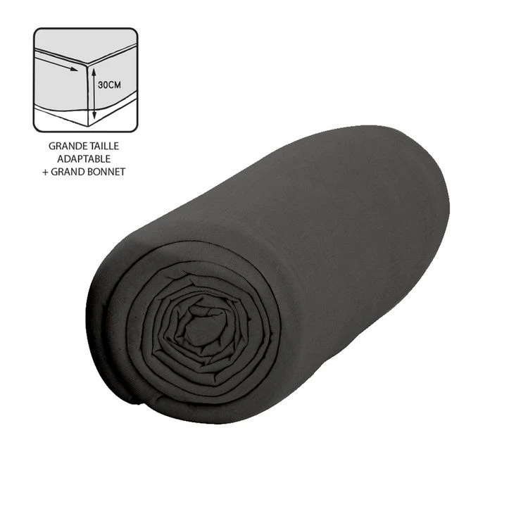 Bon marché 💯 Today Drap Housse Canon - 100% Coton 57 Fils - Bonnet 30 Cm - 180 X 200 Cm - Gris Foncé 👍 1 Bon marché 💯 Today Drap Housse Canon - 100% Coton 57 Fils - Bonnet 30 Cm - 180 X 200 Cm - Gris Foncé 👍