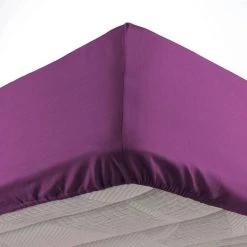 Vente flash ⌛ Paris Prix Drap Housse Lina 180x200cm Myrtille ⭐