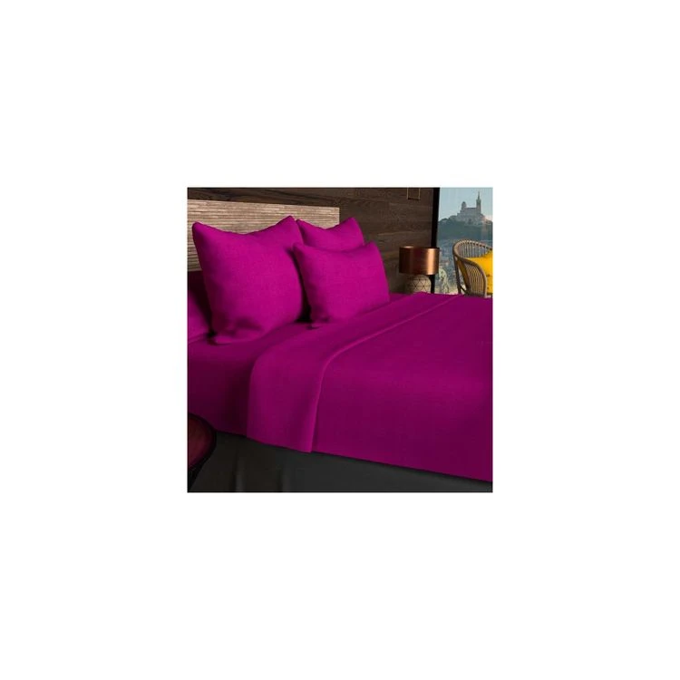 Meilleur prix 🎉 Soleil D'ocre Drap Housse 180x200 Cm En Coton 57 Fils SOLEIL D'OCRE Cassis ⌛ 3 Meilleur prix 🎉 Soleil D'ocre Drap Housse 180x200 Cm En Coton 57 Fils SOLEIL D'OCRE Cassis ⌛ – Image 3