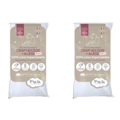 Remise ???? P'TIT LIT Drap Housse AlÚse 2 En 1 Imperméable (lot De 2) ????