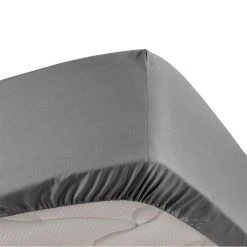 Remise 🌟 Paris Prix Drap Housse Percaline 140x190cm Anthracite ❤️