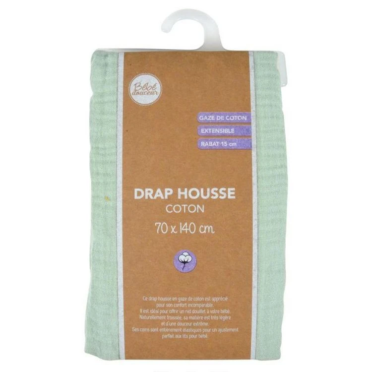 De gros 😉 Paris Prix Drap Housse Bébé Extensible 70x140cm Vert Céladon ⭐ 3 De gros 😉 Paris Prix Drap Housse Bébé Extensible 70x140cm Vert Céladon ⭐ – Image 3