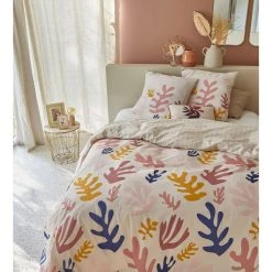 Offres ❤️ Parure Housse De Couette Fantaisie En Coton 57 Fils YOLENE 🔔