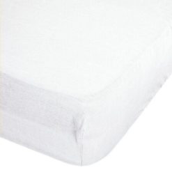 Grosses soldes ???? Drap Housse En Lin Adorable 140x190cm Blanc ????