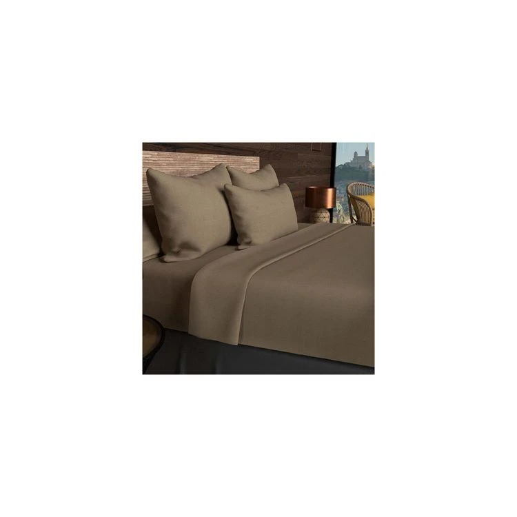 De gros 🎁 Soleil D'ocre Drap Housse 90x190 Cm En Coton 57 Fils SOLEIL D'OCRE Taupe ⌛ 3 De gros 🎁 Soleil D'ocre Drap Housse 90x190 Cm En Coton 57 Fils SOLEIL D'OCRE Taupe ⌛ – Image 3