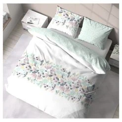 Promo 👏 Parure Housse De Couette En Coton 57 Fils CELESTE 😍