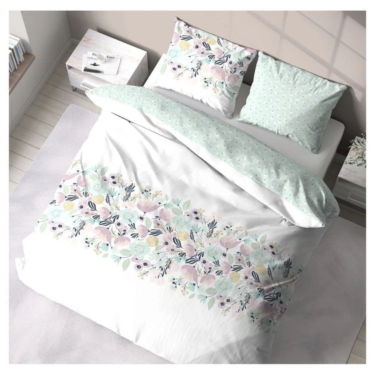 Promo 👏 Parure Housse De Couette En Coton 57 Fils CELESTE 😍 1 Promo 👏 Parure Housse De Couette En Coton 57 Fils CELESTE 😍