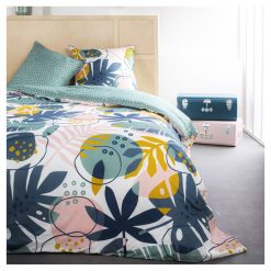 Le moins cher ???? Parure Housse De Couette Fantaisie En Coton 57 Fils ERICA ????
