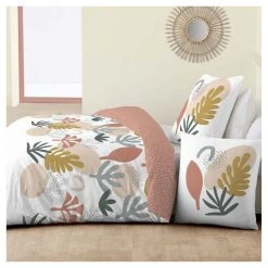 Nouveau 🌟 Parure Housse De Couette Fantaisie En Coton 57 Fils SUNNY 👏