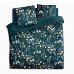 Meilleure vente 😀 Parure De Lit 3 Pièces Akiko 240x220cm Bleu 😍