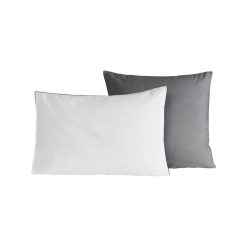 Meilleure vente ???? Sensei Maison 2 Taies D'oreiller Bicolores En Percale Coton DOZMARY ???? -LOLLYBEL Magasin unnamed file 3291