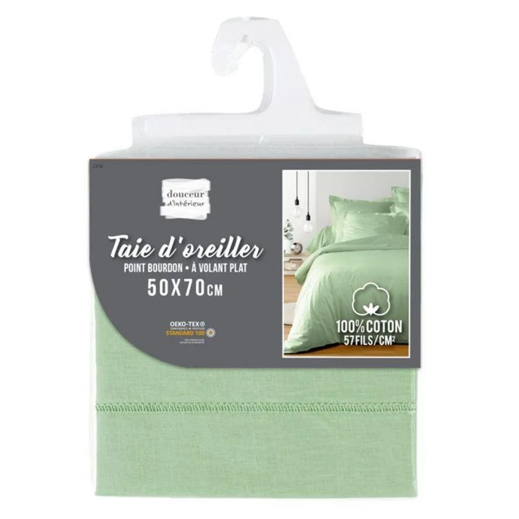 Meilleur prix ❤️ Paris Prix Taie D'Oreiller Lina 50x70cm Tilleul ✔️ 2 Meilleur prix ❤️ Paris Prix Taie D'Oreiller Lina 50x70cm Tilleul ✔️ – Image 2