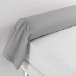 Vente flash 🎉 Paris Prix Taie De Traversin Lina 85x185cm Gris Galet 🌟