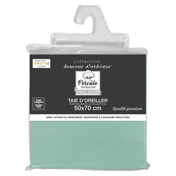 Paris Prix Taie d'Oreiller Percaline 50x70cm Sauge Meilleure vente ???? Paris Prix Taie D'Oreiller Percaline 50x70cm Sauge ???? -LOLLYBEL Magasin unnamed file 3383