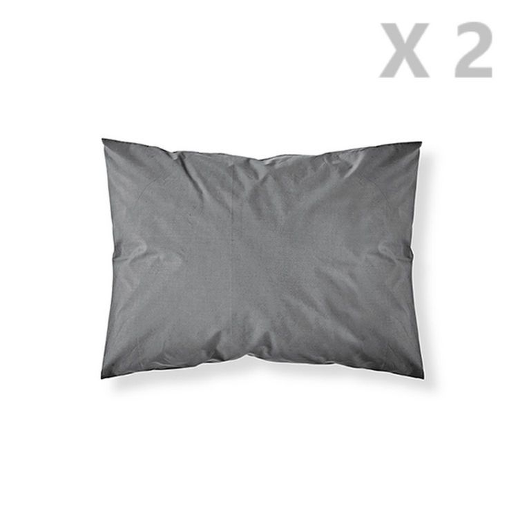 TOILINUX 2 Taies d'oreiller Canon de fusil - 100% coton 57 fils - 50 x 70 cm - Gris foncé Bon marché ???? Today Taie D'oreiller Canon De Fusil - 100% Coton 57 Fils - 50 X 70 Cm - Gris Foncé ???? -LOLLYBEL Magasin unnamed file 3414
