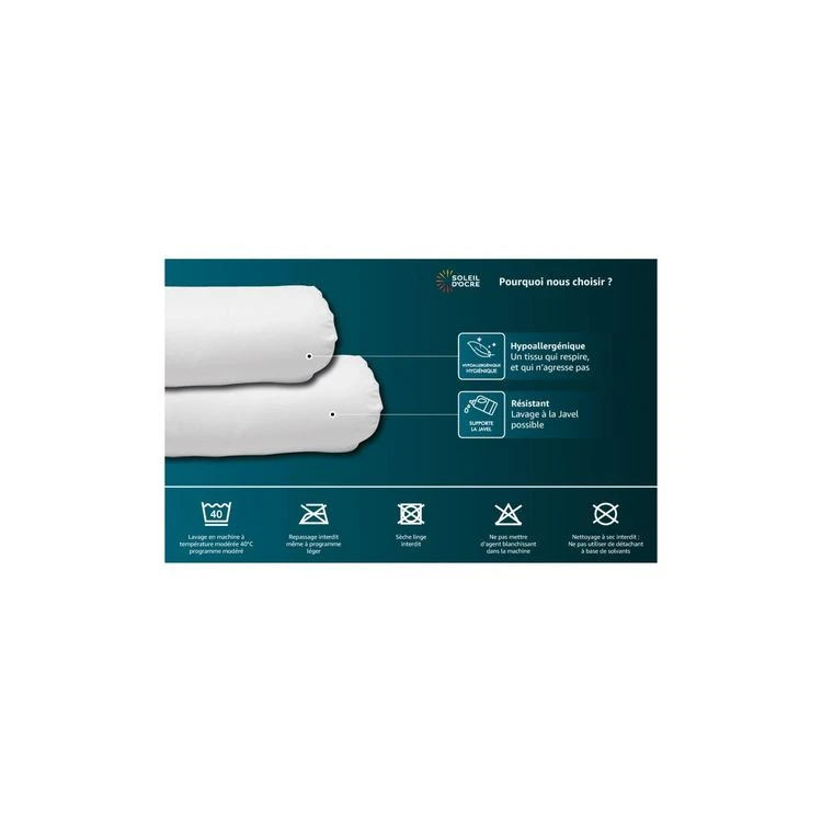 Les meilleures critiques de ✨ Soleil D'ocre Protège Traversin 70x160 Cm MOLLETON 🎉 2 Les meilleures critiques de ✨ Soleil D'ocre Protège Traversin 70x160 Cm MOLLETON 🎉 – Image 2