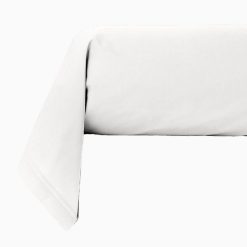 Bon marché ???? FUTURE HOME Taie Traversin Unie Coton 57 Fils Blanc éclatant 85x185cm ⭐
