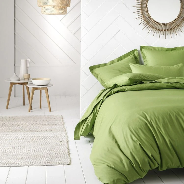 Offres 👍 Today Taie D'oreiller Bambou - 100% Coton 57 Fils - 50 X 70 Cm - Vert 🌟 2 Offres 👍 Today Taie D'oreiller Bambou - 100% Coton 57 Fils - 50 X 70 Cm - Vert 🌟 – Image 2