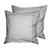 Nouveau ???? Sensei Maison Lot De 2 Taies D'oreiller Brodées En Percale De Coton DIAMOND ????