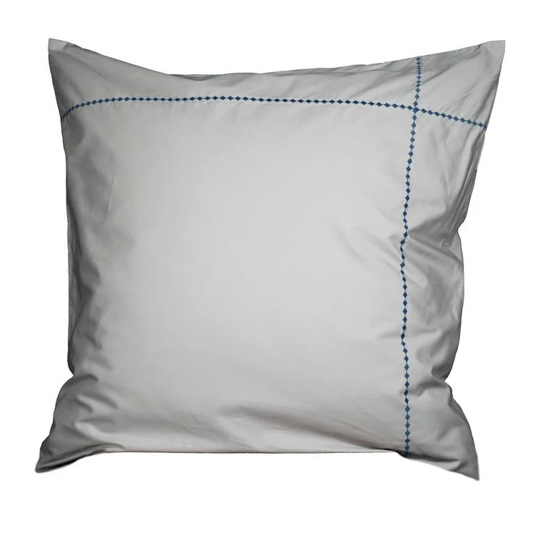 Nouveau 🔔 Sensei Maison Lot De 2 Taies D'oreiller Brodées En Percale De Coton DIAMOND 🎁 2 Nouveau 🔔 Sensei Maison Lot De 2 Taies D'oreiller Brodées En Percale De Coton DIAMOND 🎁 – Image 2