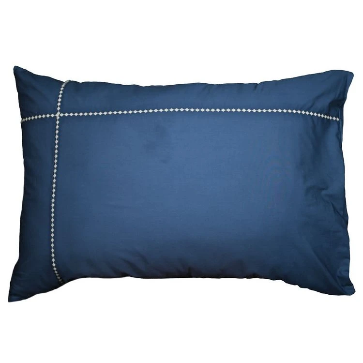 Nouveau 🔔 Sensei Maison Lot De 2 Taies D'oreiller Brodées En Percale De Coton DIAMOND 🎁 5 Nouveau 🔔 Sensei Maison Lot De 2 Taies D'oreiller Brodées En Percale De Coton DIAMOND 🎁 – Image 5