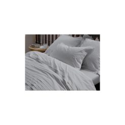 Tout neuf ???? Sylvie Thiriez Taie De Traversin Percale Uni Gris Bleuté 43 X185 Cm NOCES DE COTON ????