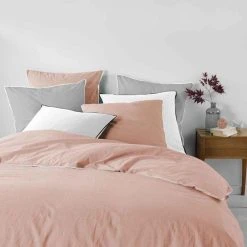 Coupon 💯 Paris Prix Parure De Lit 3 Pièces Linette 260x240cm Rose 🌟