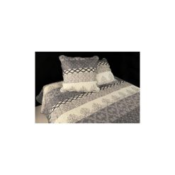 Sortie ⭐ Soleil D'ocre Couvre-lit Boutis Matelassé 220x240 Cm BLOIS Avec 2 Taies D'oreiller ????