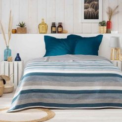 Tout neuf ⌛ Paris Prix Couvre-Lit 2 Personnes Fiby 230x250cm Bleu ????