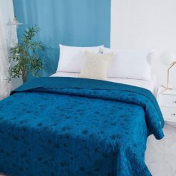 Nouveau ???? Dessus De Lit Imprimé Bando 220x240cm Bleu ❤️