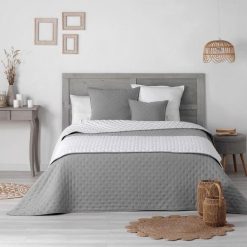 Meilleure affaire ???? Paris Prix Dessus De Lit Matelassé Mellow 80x180cm Gris & Blanc ????