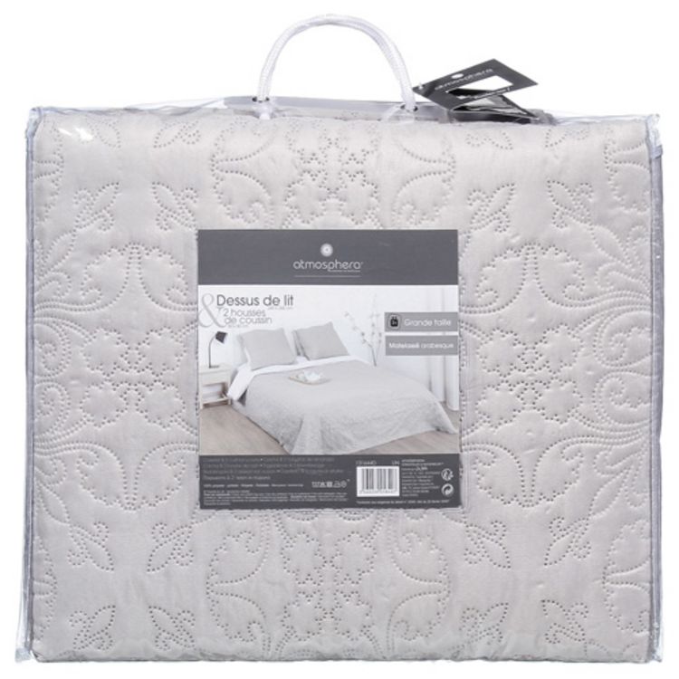 ATMOSPHERA Dessus de lit et 2 taies Arabesque - 260 x 240 cm. - Lin De gros ???? ATMOSPHERA Dessus De Lit Et 2 Taies Arabesque - 260 X 240 Cm. - Lin ???? -LOLLYBEL Magasin unnamed file 3937