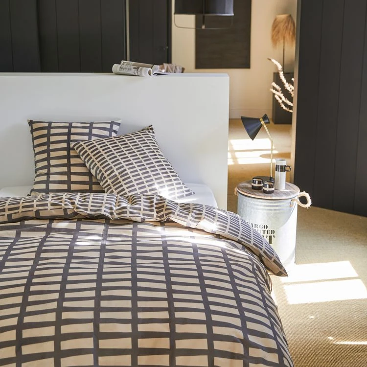 Le moins cher 😉 Parure Housse De Couette En Coton 57 Fils Motif Quadrillage 🎁 2 Le moins cher 😉 Parure Housse De Couette En Coton 57 Fils Motif Quadrillage 🎁 – Image 2