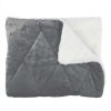 Meilleur prix ???? Paris Prix Couvre-Lit Flanelle Sherpa 220x240cm Gris ????