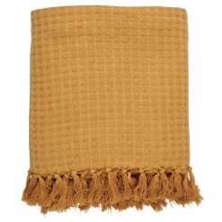 Bon marché ???? The Home Deco Factory Jeté De Canapé Gaufré 170x250 Cm Ocre ⌛ -LOLLYBEL Magasin unnamed file 4097