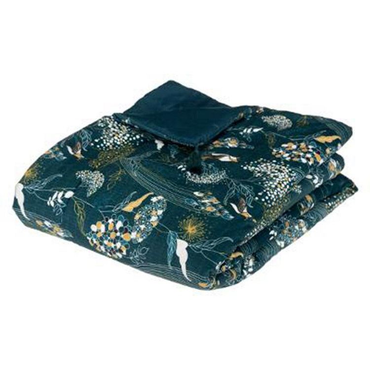 Dessus de Lit Paon 80x180cm Bleu Canard Acheter ???? Dessus De Lit Paon 80x180cm Bleu Canard ???? -LOLLYBEL Magasin unnamed file 4120