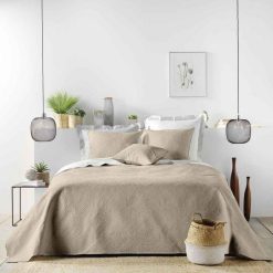 Sortie ???? Paris Prix Couvre-Lit Matelassé Romane 220x240cm Naturel ????