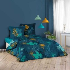 Vente flash ❤️ Paris Prix Parure De Lit 3 Pièces Analisa 260x240cm Marine ????