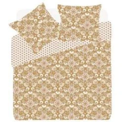 Grosses soldes ❤️ Parure De Lit 3 Pièces Carmen 240x220cm Ocre 💯