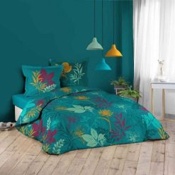 Bon marché ❤️ Paris Prix Parure De Lit 3 Pièces Analisa 240x220cm Bleu ????