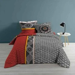 Nouveau 🧨 Paris Prix Parure De Lit 3 Pièces Dakar 240x220cm Multicolore 🔔
