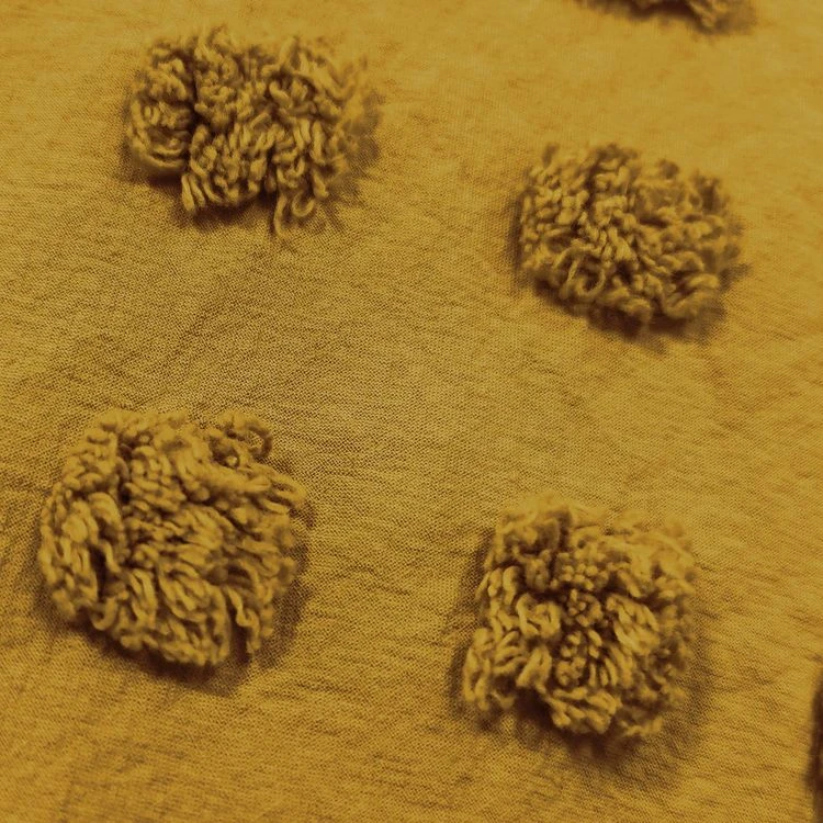 De gros 🌟 ATMOSPHERA Parure De Lit En Coton Lavé Tuft - 240 X 220 Cm - Jaune Ocre ✔️ 2 De gros 🌟 ATMOSPHERA Parure De Lit En Coton Lavé Tuft - 240 X 220 Cm - Jaune Ocre ✔️ – Image 2