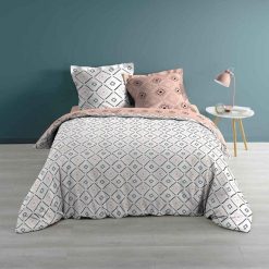 Offres ???? Paris Prix Parure De Lit 3 Pièces Tahina 240x220cm Rose ????