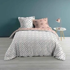 Offres 🔔 Paris Prix Parure De Lit 3 Pièces Tahina 240x220cm Rose 🛒