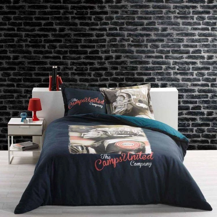 Nouveau 💯 Paris Prix Parure De Lit 3 Pièces Camps Football 240x220cm Bleu 😀 1 Nouveau 💯 Paris Prix Parure De Lit 3 Pièces Camps Football 240x220cm Bleu 😀