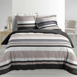 Grosses soldes ⭐ Paris Prix Parure De Lit 3 Pièces Alban 240x220cm Naturel 😉