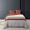 Meilleur prix ???? Paris Prix Parure De Lit 3 Pièces Sirocco 240x220cm Terracotta ????