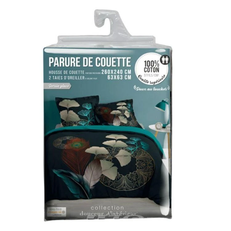 Acheter 👍 Paris Prix Parure De Lit 3 Pièces Ginkoblue 260x240cm Vert 💯 2 Acheter 👍 Paris Prix Parure De Lit 3 Pièces Ginkoblue 260x240cm Vert 💯 – Image 2