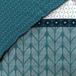 Bon marché ???? Paris Prix Parure De Lit 3 Pièces Sirocco 260x240cm Pétrole ❤️ -LOLLYBEL Magasin unnamed file 646